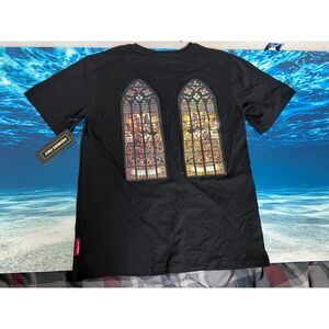 ☀️Members Only Mens Black Stained Glass Graphic T-Shirt 2XL MOT1297-1X NWT
